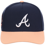 Atlanta Braves Mitchell & Ness MLB 'Era Flip' Heritage Series Pro Pinch - Navy/Peach
