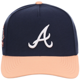 Atlanta Braves Mitchell & Ness MLB 'Era Flip' Heritage Series Pro Pinch - Navy/Peach