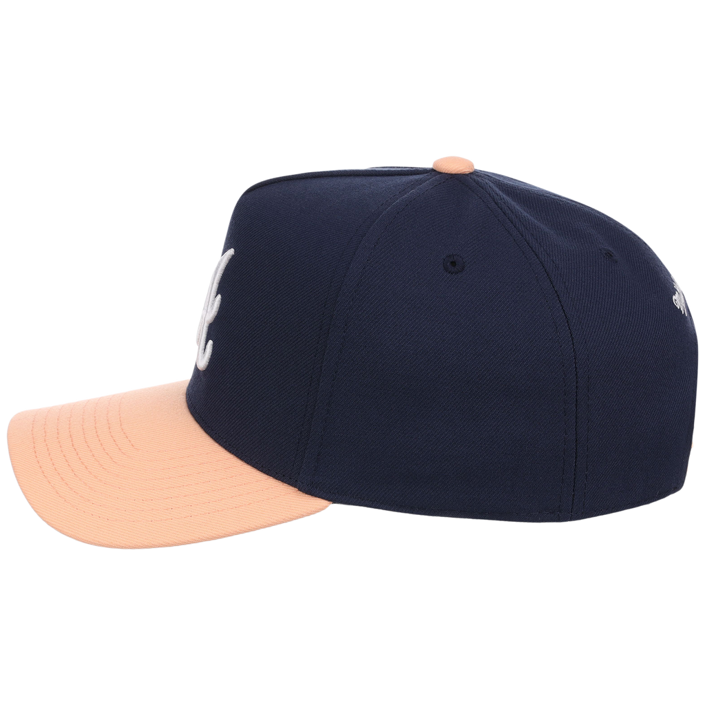 Atlanta Braves Mitchell & Ness MLB 'Era Flip' Heritage Series Pro Pinch - Navy/Peach