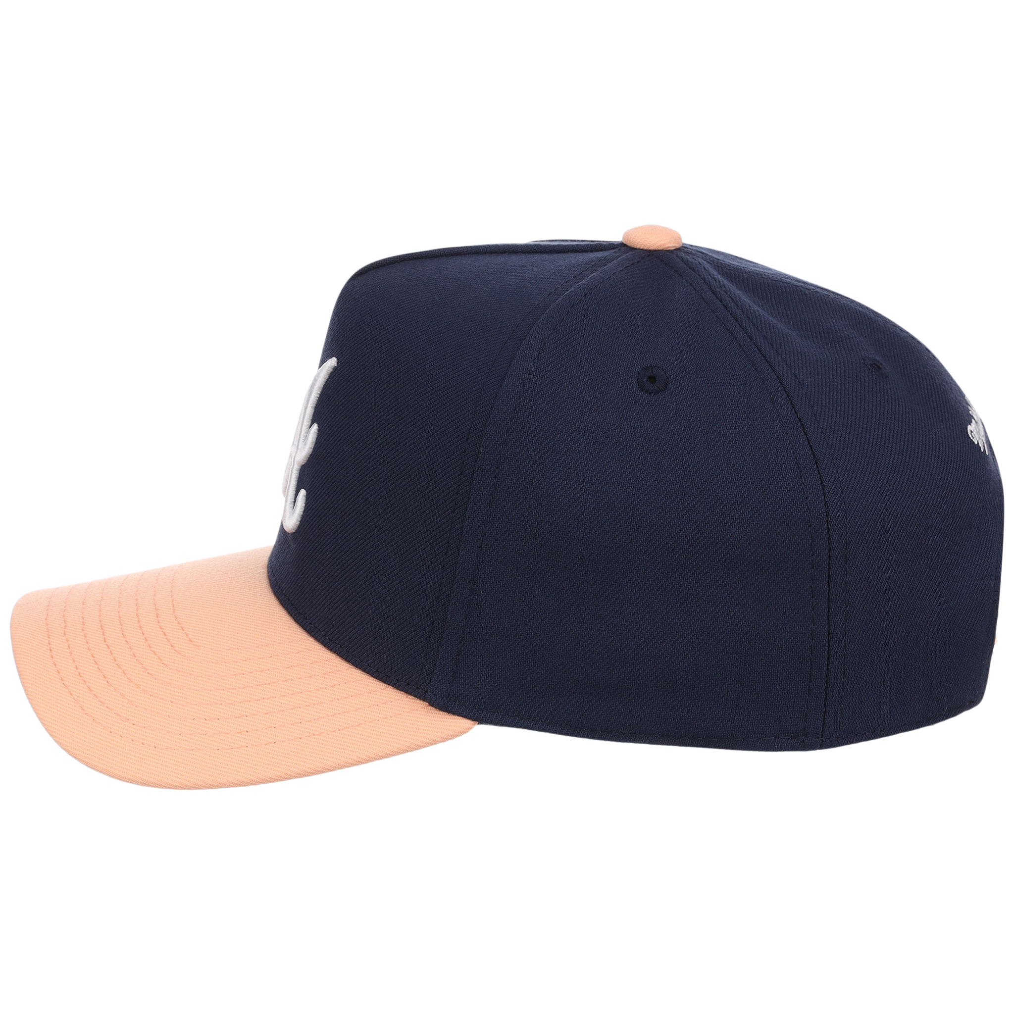 Atlanta Braves Mitchell & Ness MLB 'Era Flip' Heritage Series Pro Pinch - Navy/Peach