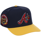 Atlanta Braves Mitchell & Ness MLB 'Era Flip' Heritage Series Pro Pinch - Navy/Yellow