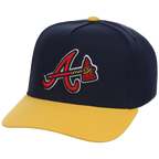 Atlanta Braves Mitchell & Ness MLB 'Era Flip' Heritage Series Pro Pinch - Navy/Yellow