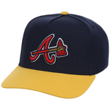 Atlanta Braves Mitchell & Ness MLB 'Era Flip' Heritage Series Pro Pinch - Navy/Yellow