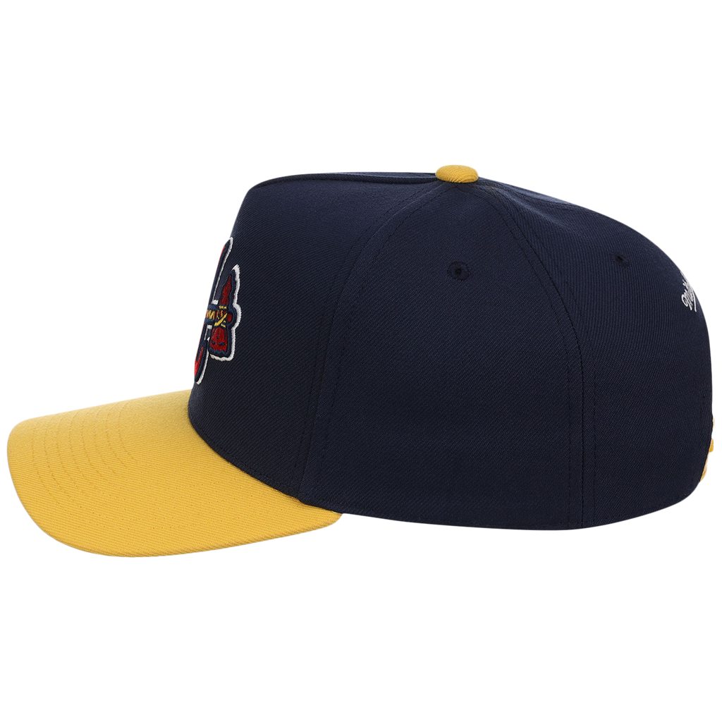 Atlanta Braves Mitchell & Ness MLB 'Era Flip' Heritage Series Pro Pinch - Navy/Yellow