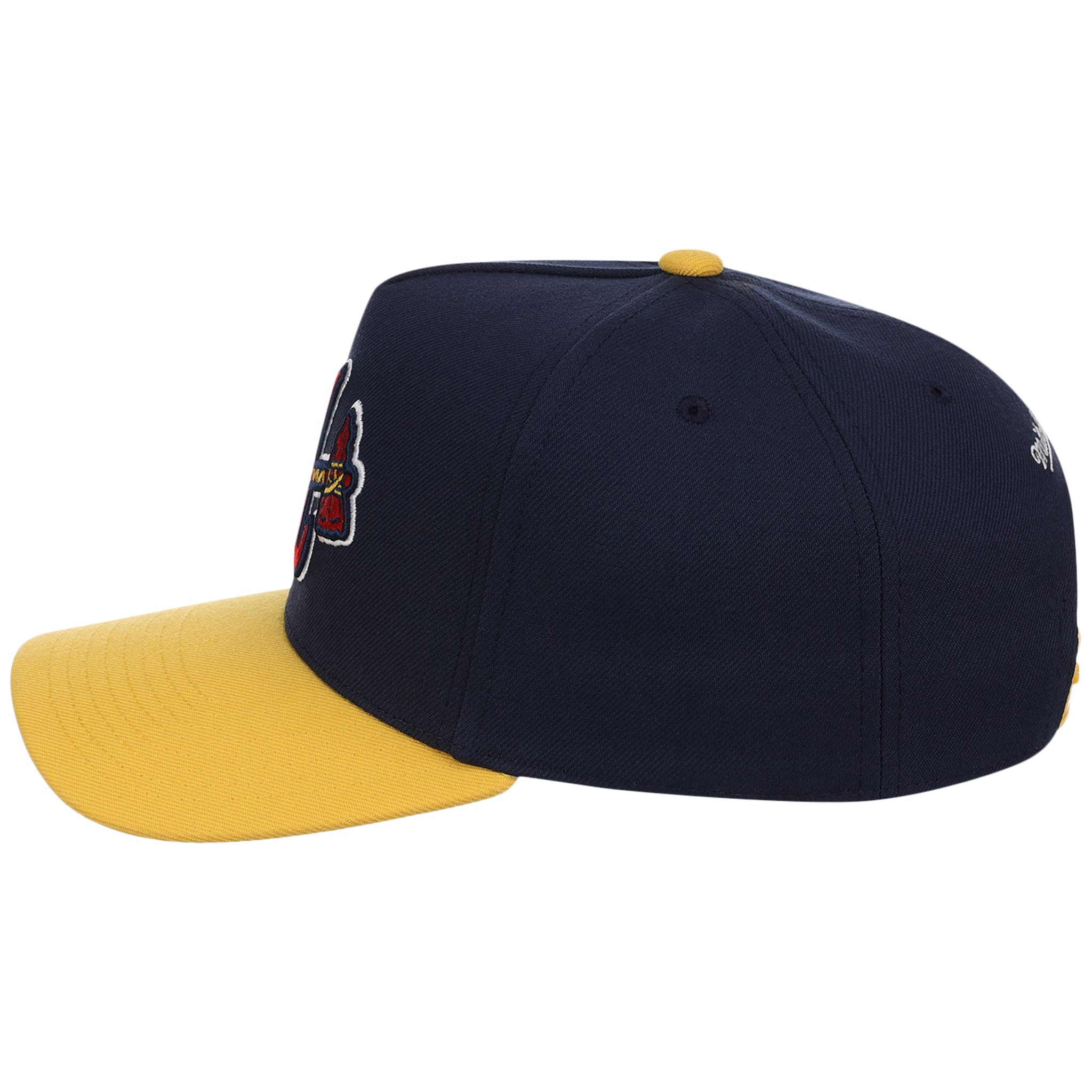 Atlanta Braves Mitchell & Ness MLB 'Era Flip' Heritage Series Pro Pinch - Navy/Yellow