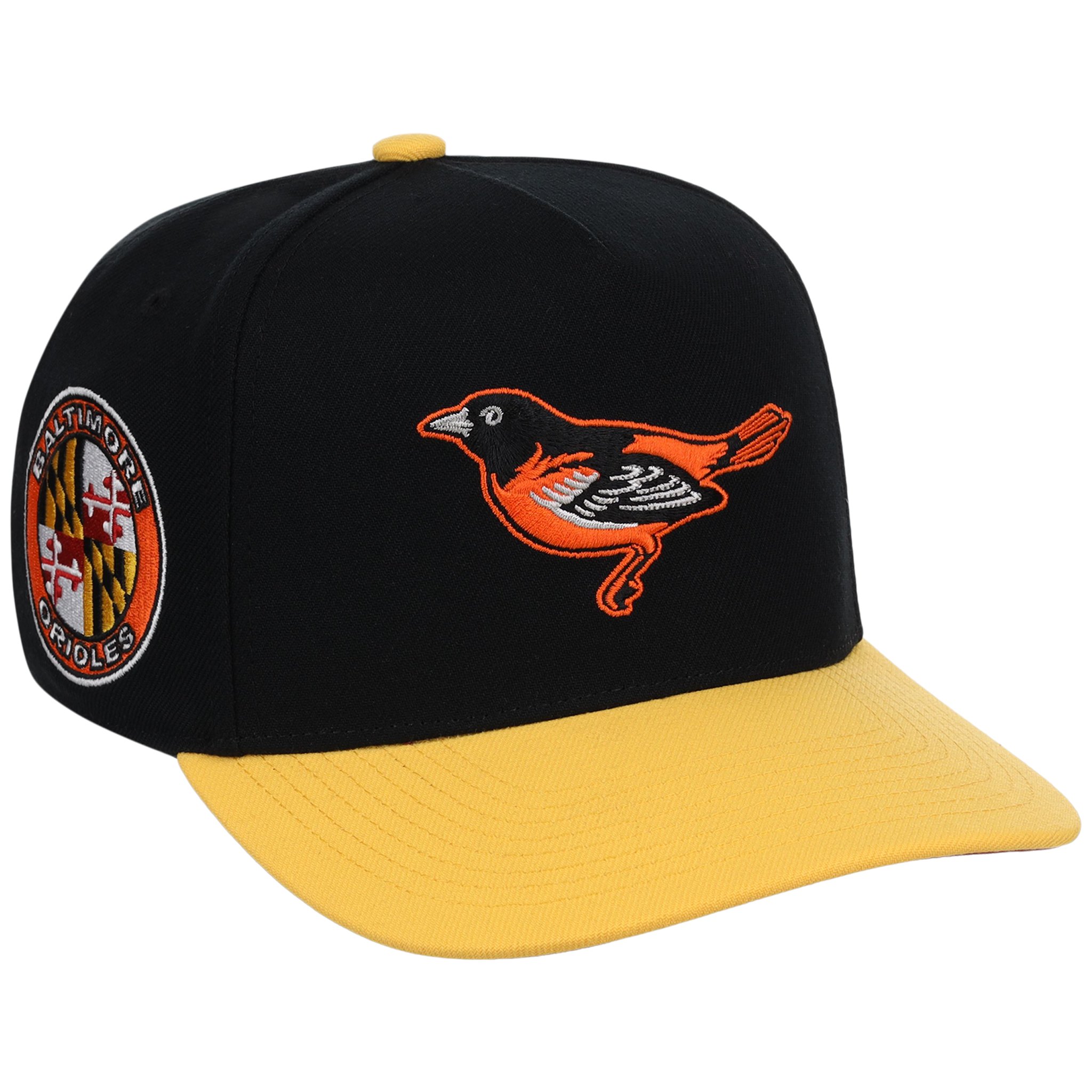 Baltimore Orioles Mitchell & Ness MLB 'Era Flip' Heritage Series Pro Pinch - Black/Yellow