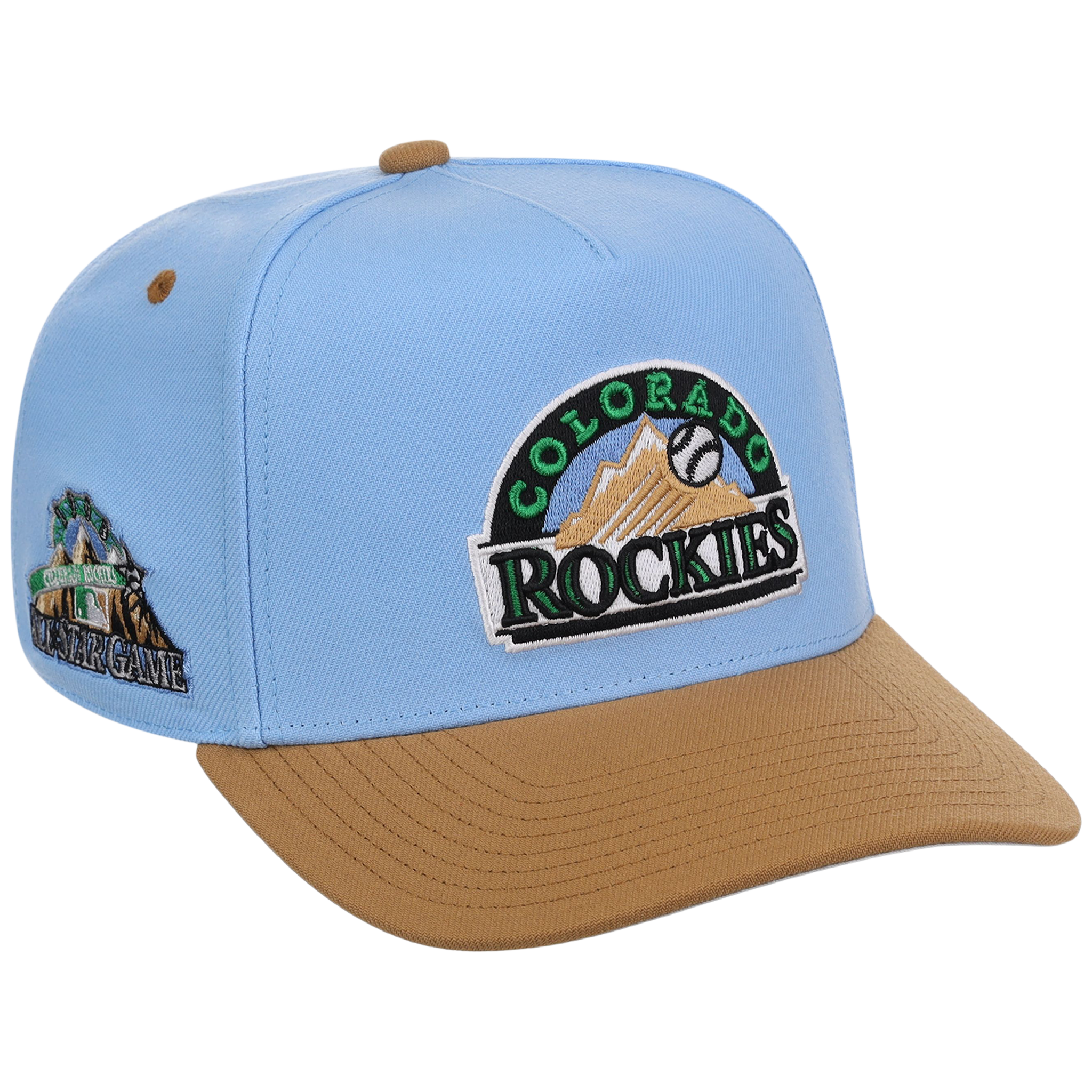 Colorado Rockies Mitchell & Ness MLB 'Era Flip' Heritage Series Pro Pinch - Blue/Tan