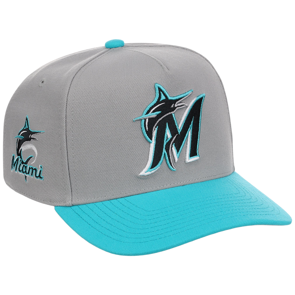 Miami Marlins Mitchell & Ness MLB 'Era Flip' Heritage Series Pro Pinch - Grey/Teal
