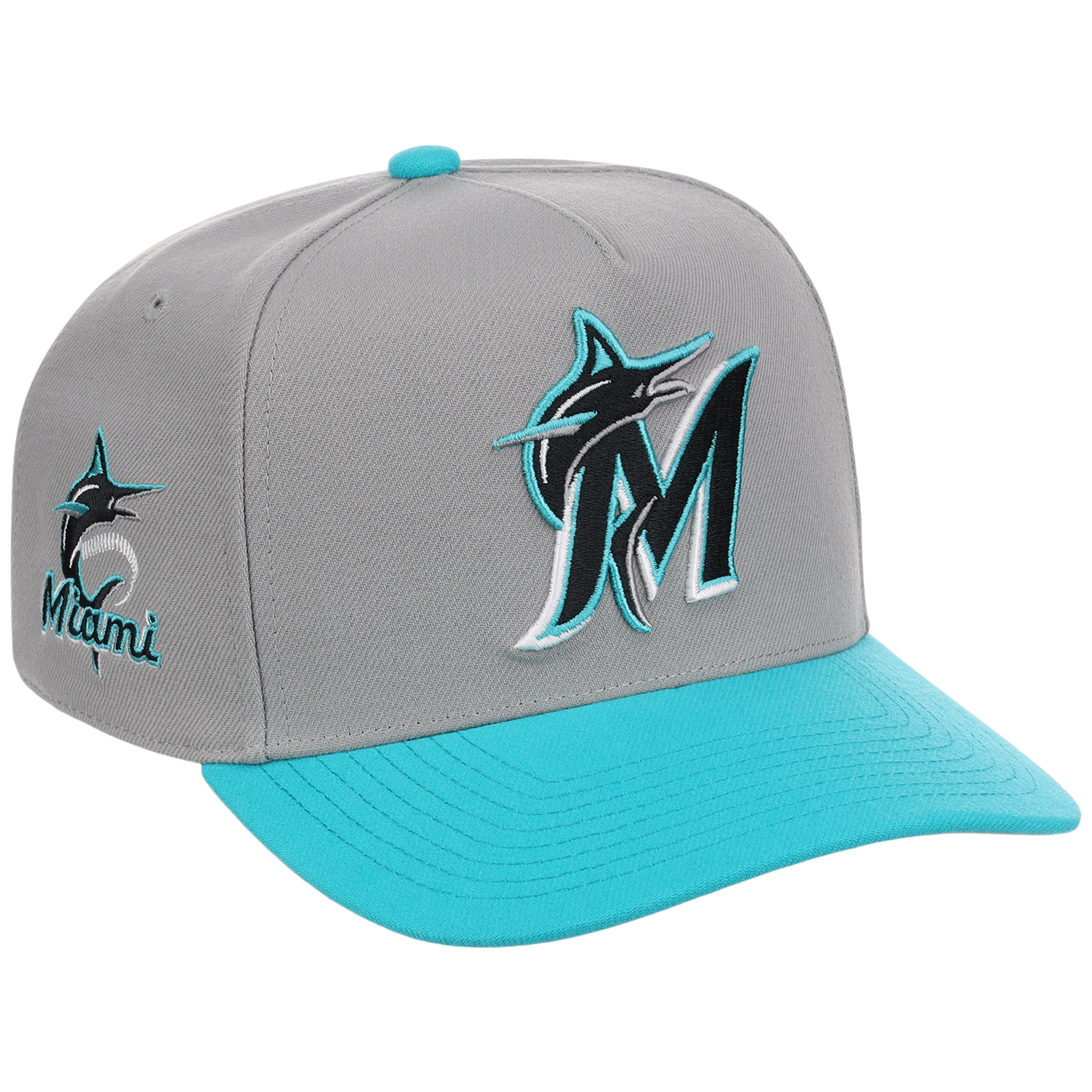 Miami Marlins Mitchell & Ness MLB 'Era Flip' Heritage Series Pro Pinch - Grey/Teal