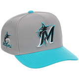Miami Marlins Mitchell & Ness MLB 'Era Flip' Heritage Series Pro Pinch - Grey/Teal