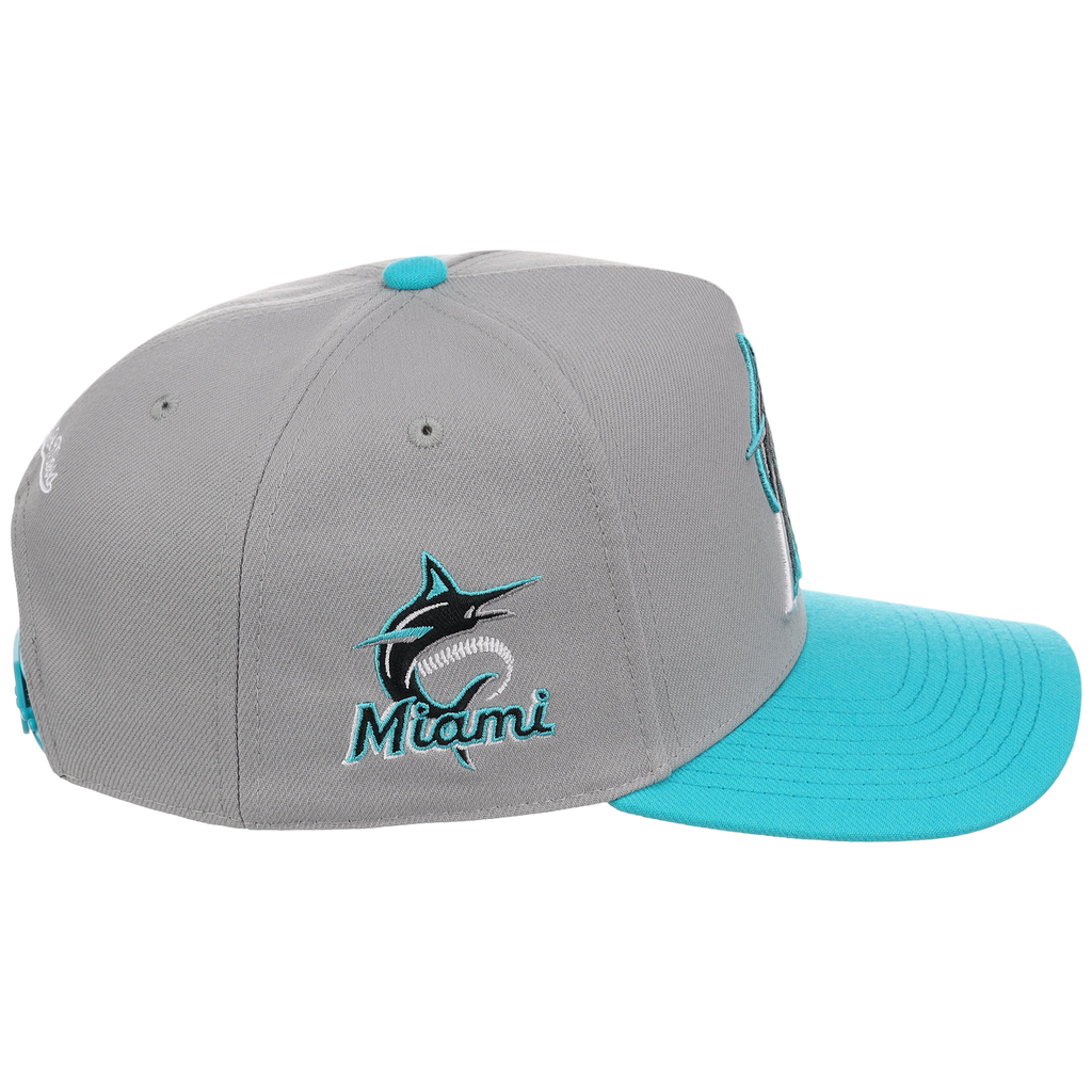 Miami Marlins Mitchell & Ness MLB 'Era Flip' Heritage Series Pro Pinch - Grey/Teal