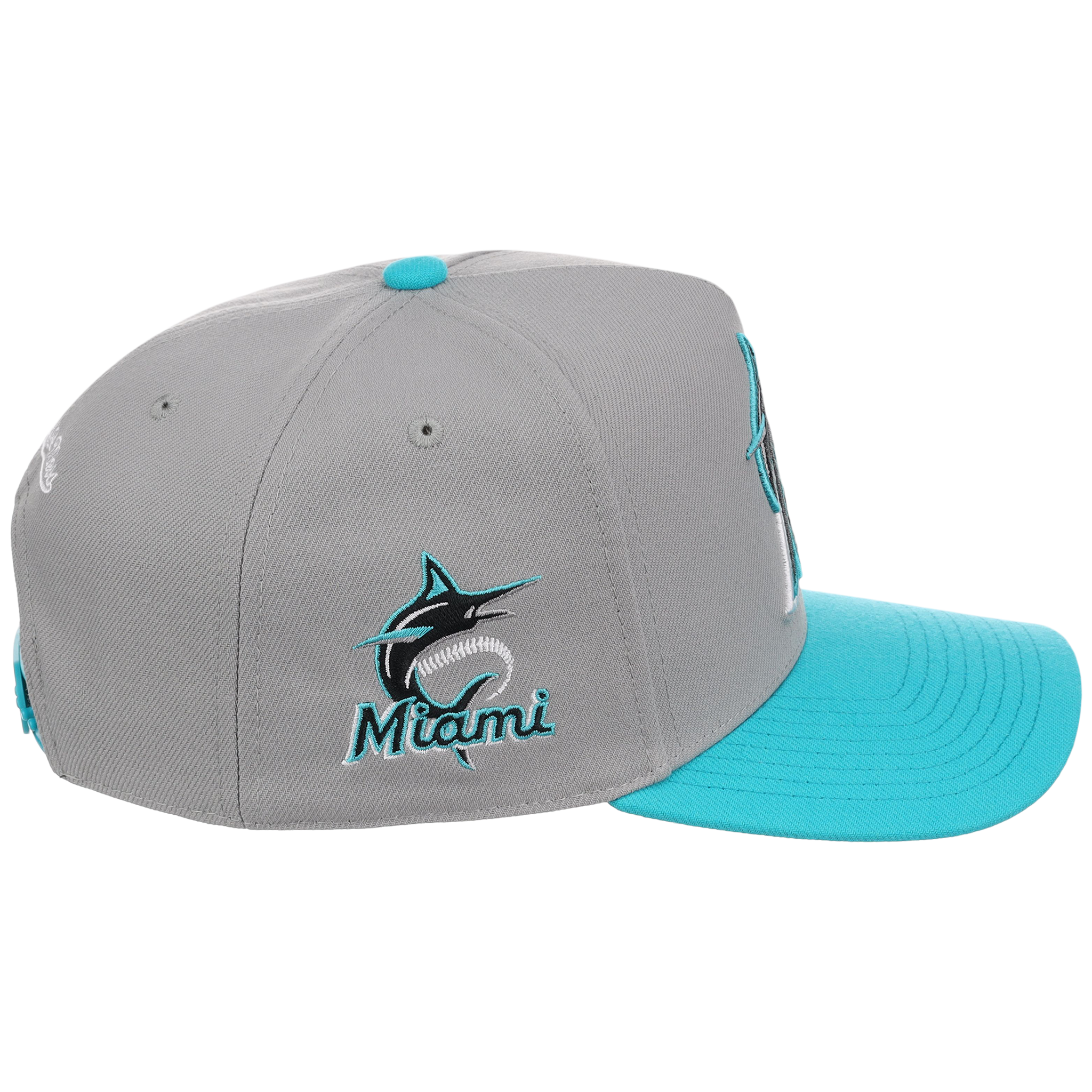 Miami Marlins Mitchell & Ness MLB 'Era Flip' Heritage Series Pro Pinch - Grey/Teal