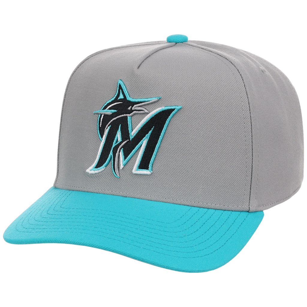Miami Marlins Mitchell & Ness MLB 'Era Flip' Heritage Series Pro Pinch - Grey/Teal