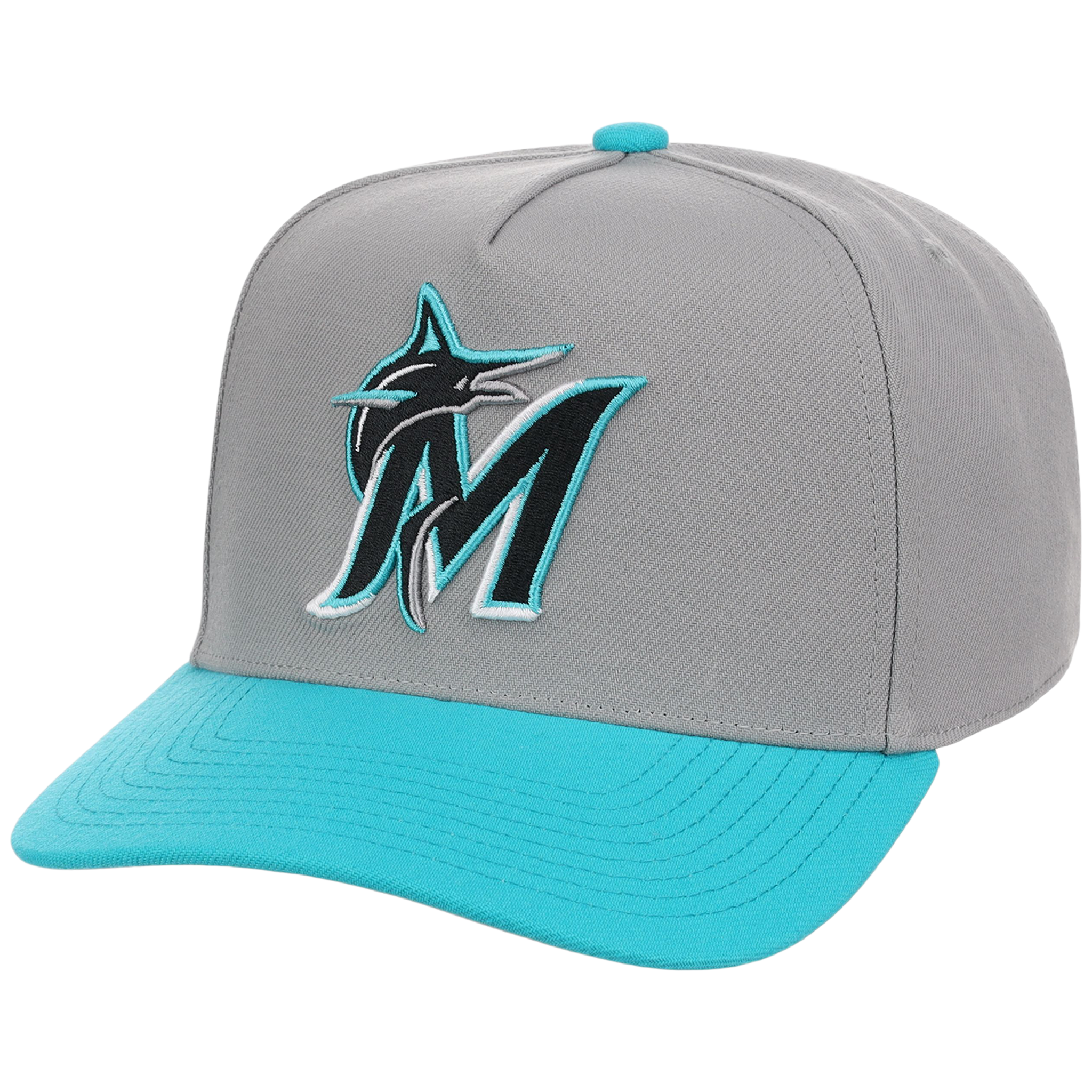 Miami Marlins Mitchell & Ness MLB 'Era Flip' Heritage Series Pro Pinch - Grey/Teal