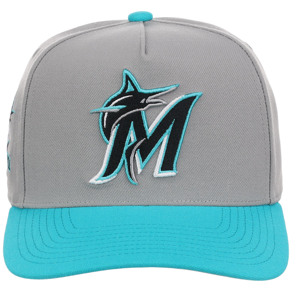 Miami Marlins Mitchell & Ness MLB 'Era Flip' Heritage Series Pro Pinch - Grey/Teal