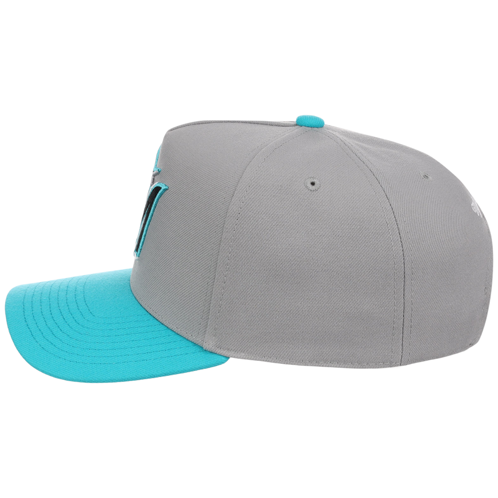 Miami Marlins Mitchell & Ness MLB 'Era Flip' Heritage Series Pro Pinch - Grey/Teal