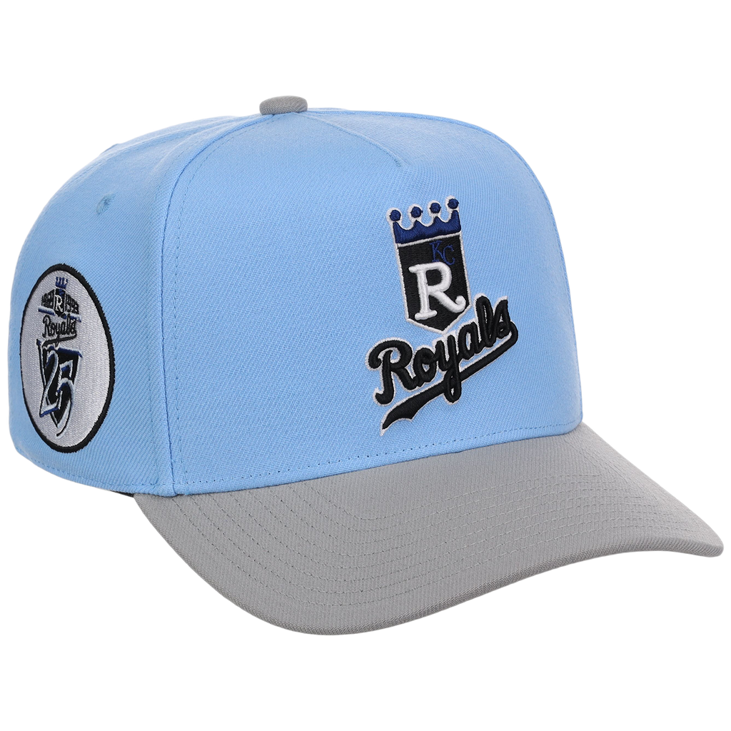 Kansas City Royals Mitchell & Ness MLB 'Era Flip' Heritage Series Pro Pinch - Sky/Gray