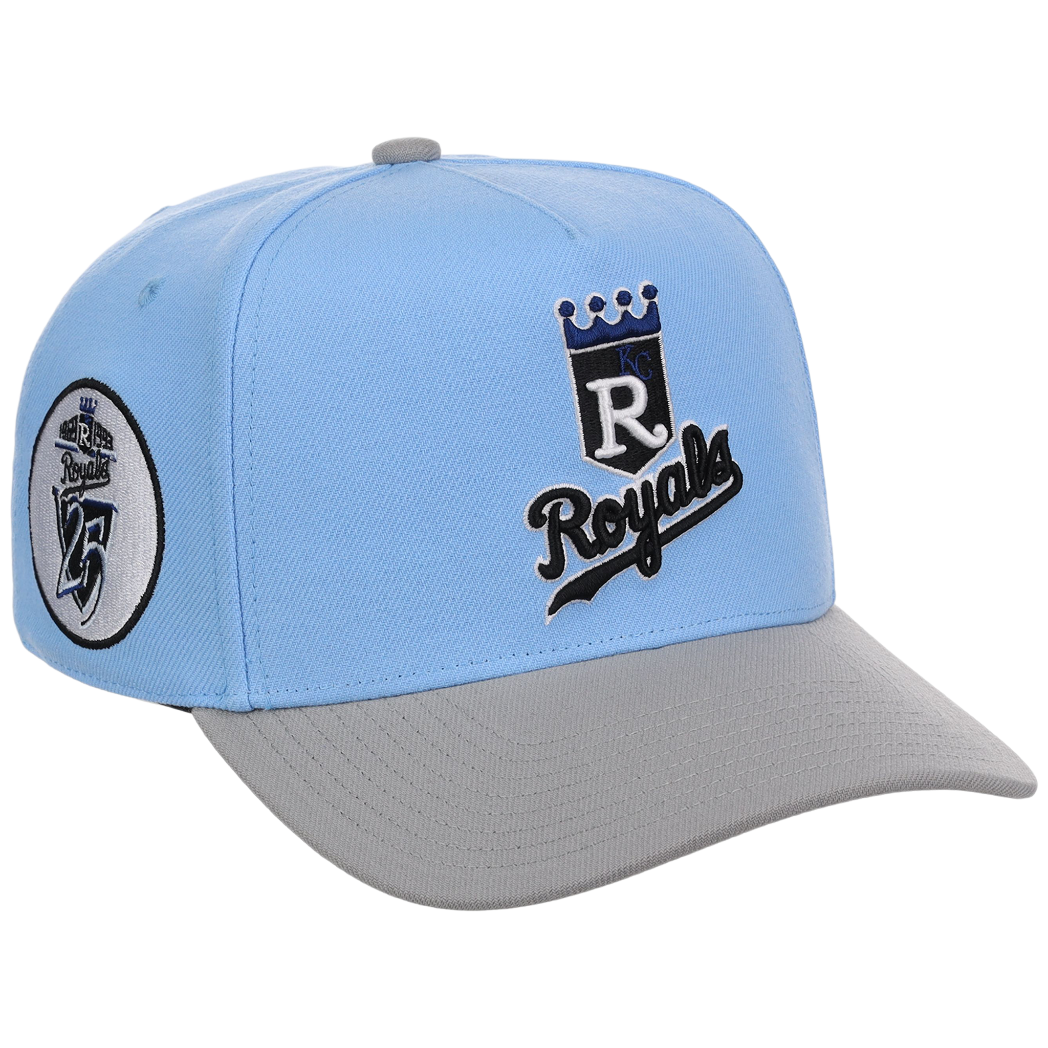 Kansas City Royals Mitchell & Ness MLB 'Era Flip' Heritage Series Pro Pinch - Sky/Gray