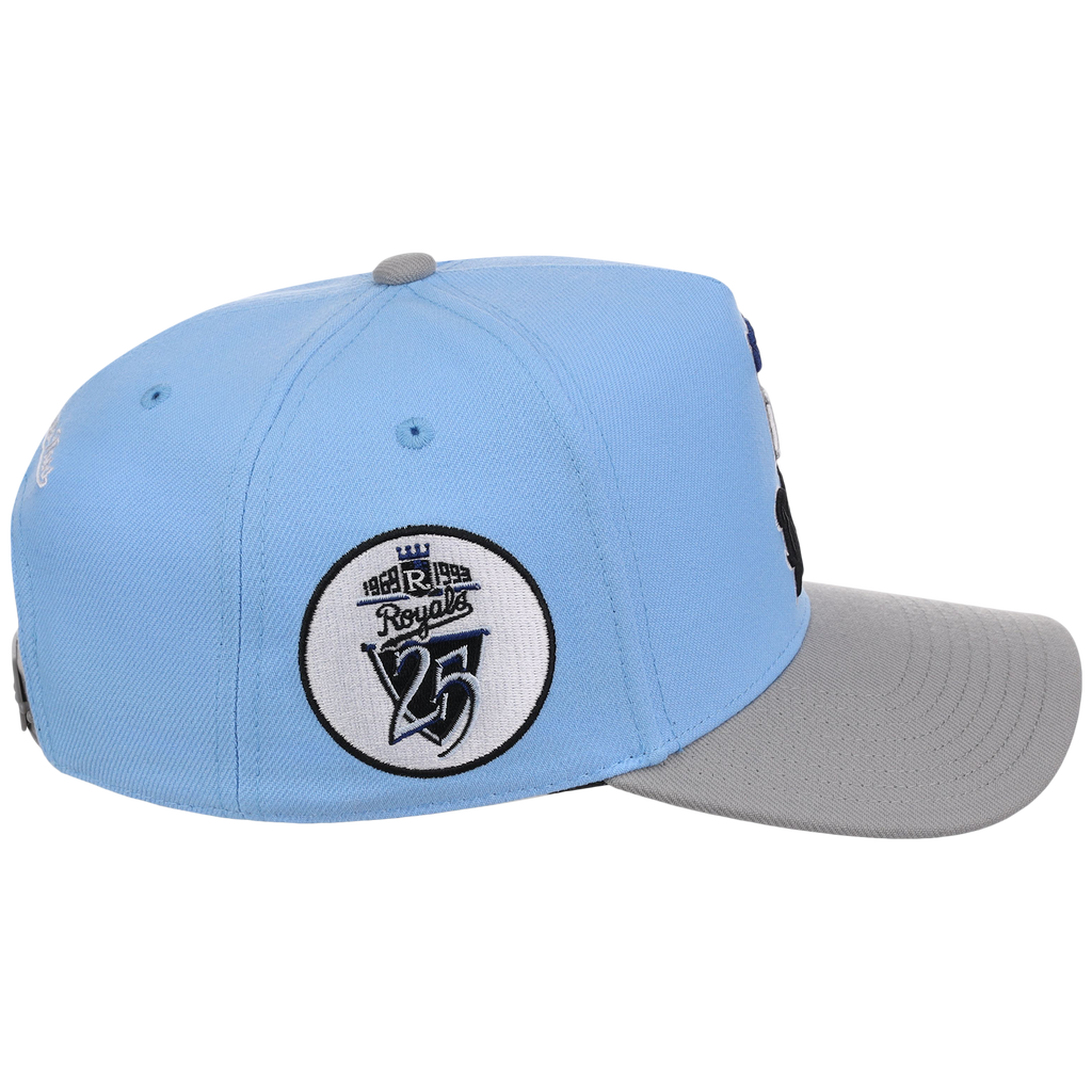 Kansas City Royals Mitchell & Ness MLB 'Era Flip' Heritage Series Pro Pinch - Sky/Gray