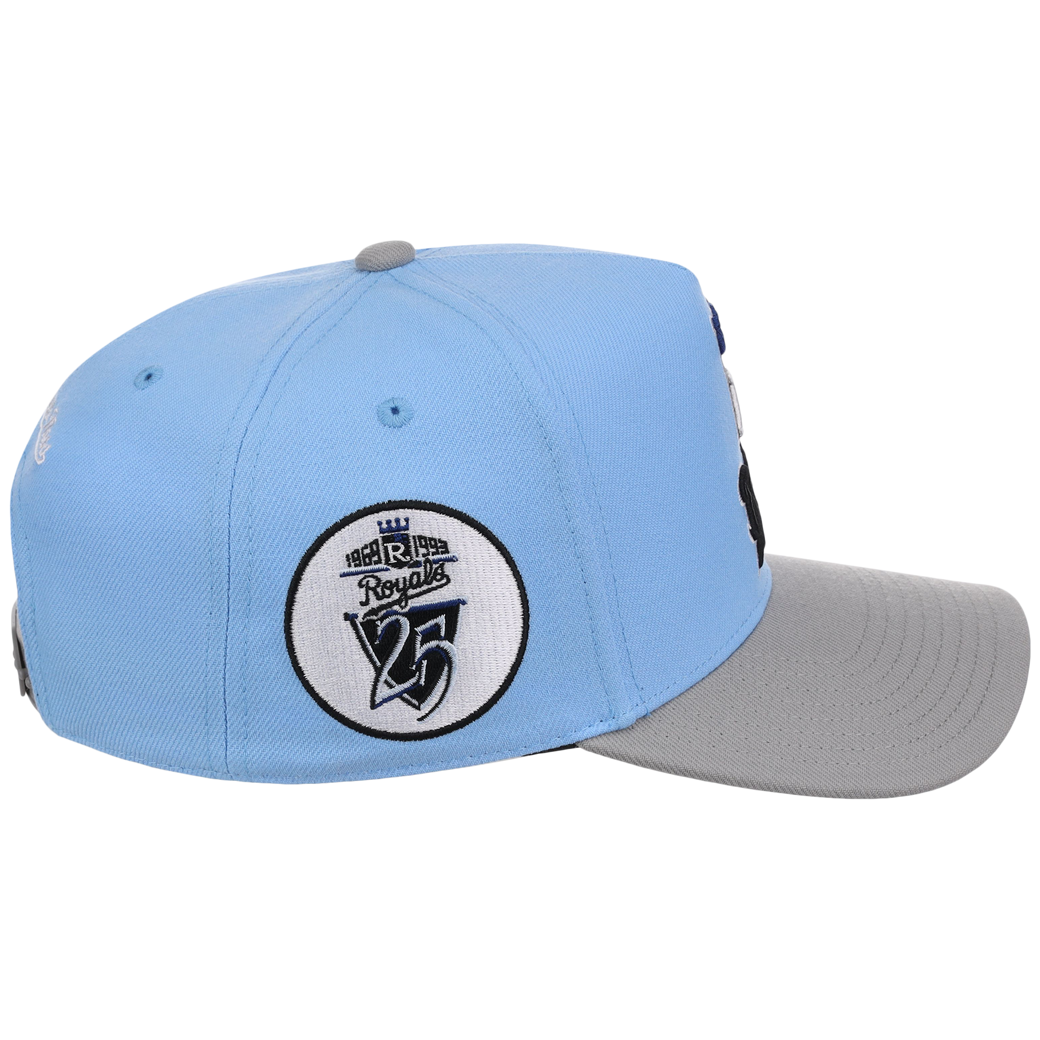 Kansas City Royals Mitchell & Ness MLB 'Era Flip' Heritage Series Pro Pinch - Sky/Gray