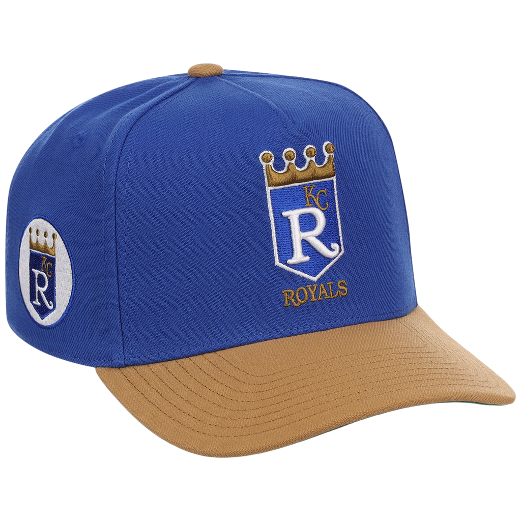 Kansas City Royals Mitchell & Ness MLB 'Era Flip' Heritage Series Pro Pinch - Royal/Tan