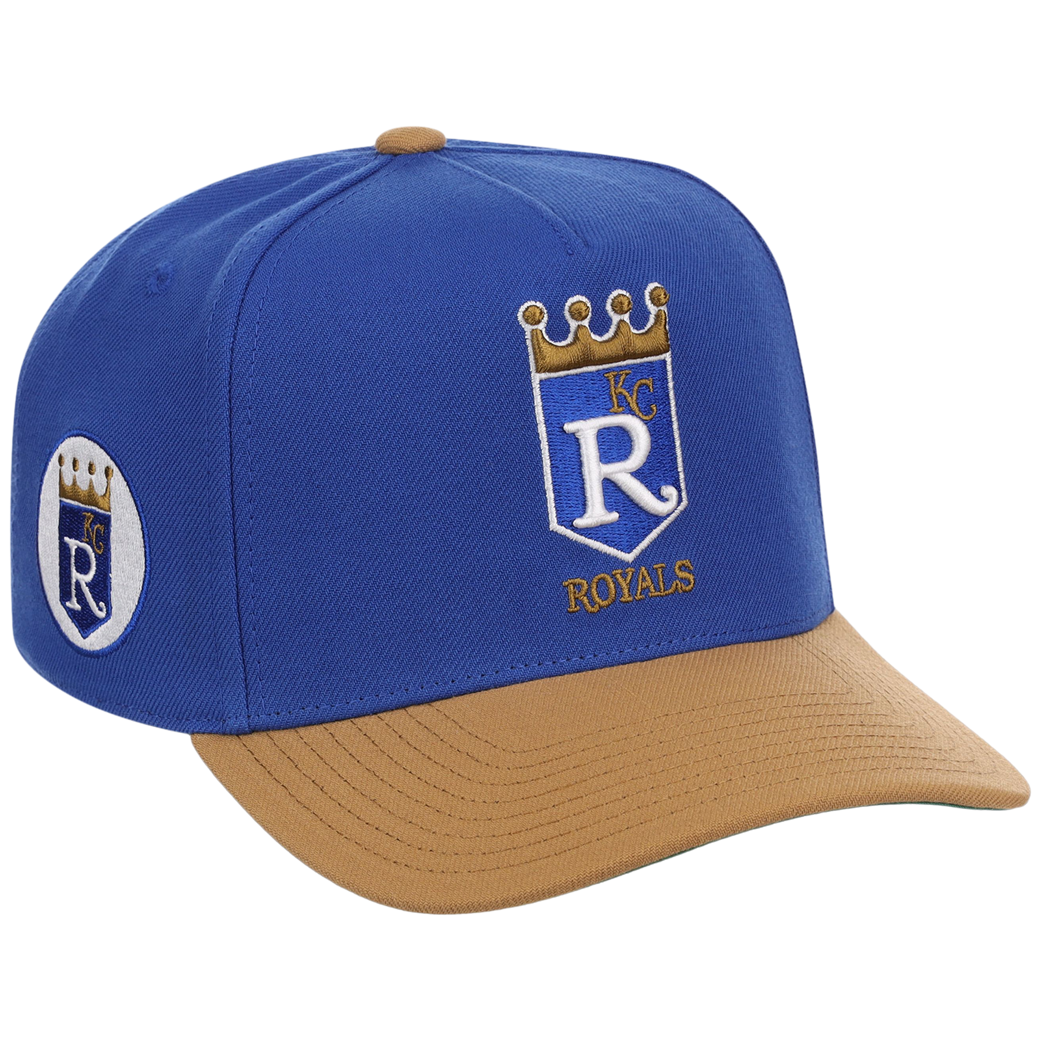 Kansas City Royals Mitchell & Ness MLB 'Era Flip' Heritage Series Pro Pinch - Royal/Tan