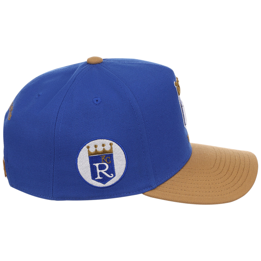 Kansas City Royals Mitchell & Ness MLB 'Era Flip' Heritage Series Pro Pinch - Royal/Tan