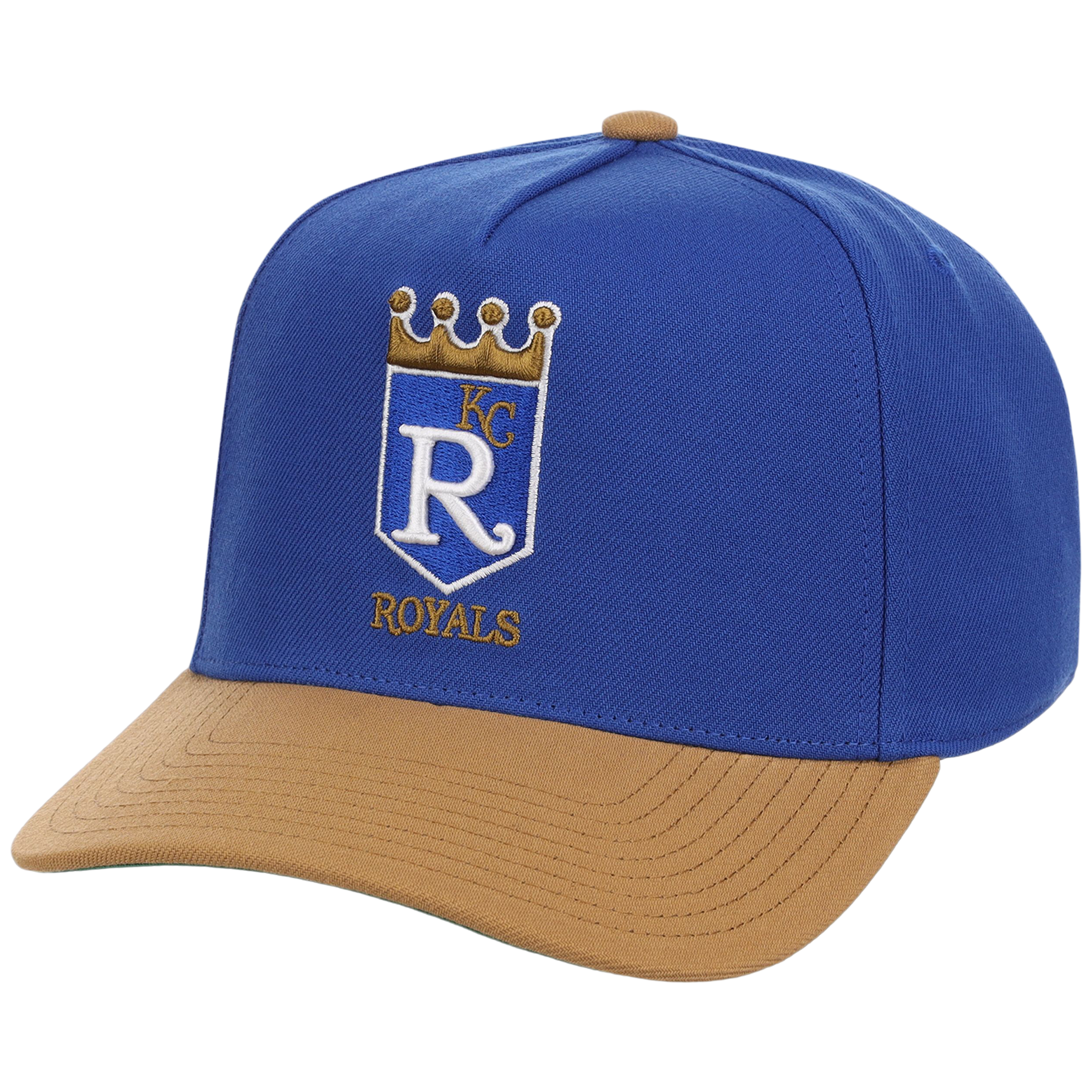 Kansas City Royals Mitchell & Ness MLB 'Era Flip' Heritage Series Pro Pinch - Royal/Tan
