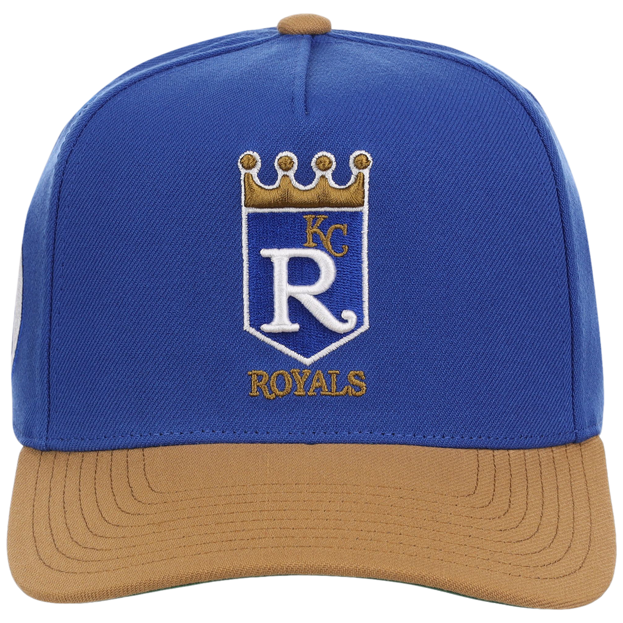 Kansas City Royals Mitchell & Ness MLB 'Era Flip' Heritage Series Pro Pinch - Royal/Tan