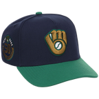 Milwaukee Brewers Mitchell & Ness MLB 'Era Flip' Heritage Series Pro Pinch - Navy/Green