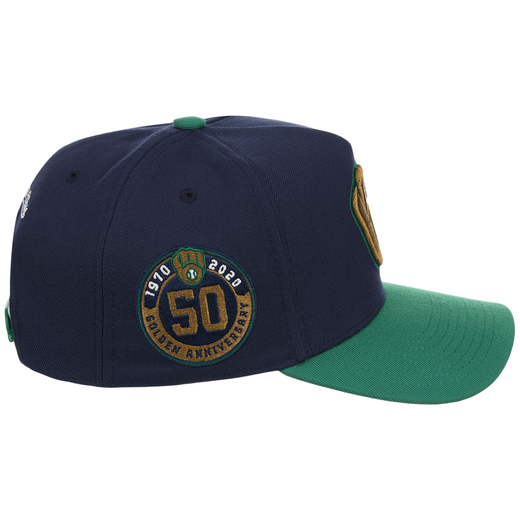 Milwaukee Brewers Mitchell & Ness MLB 'Era Flip' Heritage Series Pro Pinch - Navy/Green