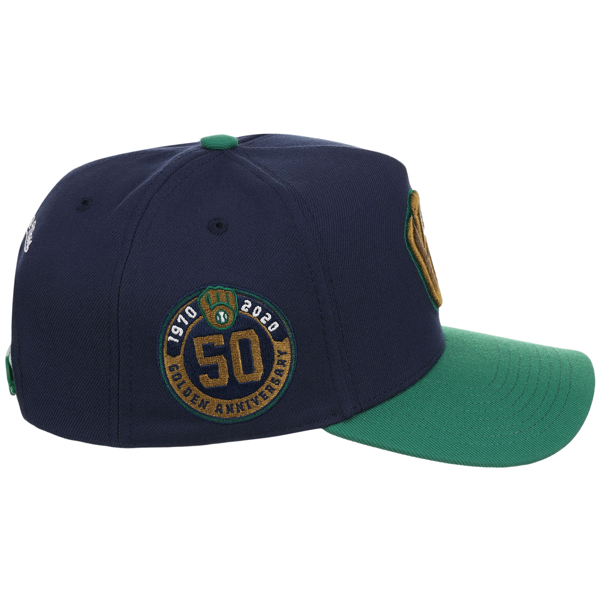 Milwaukee Brewers Mitchell & Ness MLB 'Era Flip' Heritage Series Pro Pinch - Navy/Green