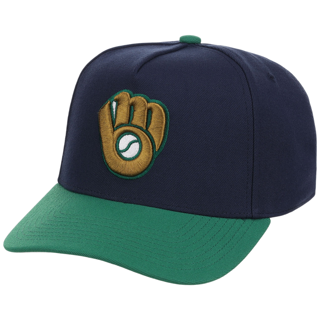 Milwaukee Brewers Mitchell & Ness MLB 'Era Flip' Heritage Series Pro Pinch - Navy/Green