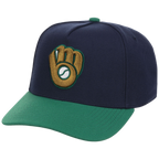 Milwaukee Brewers Mitchell & Ness MLB 'Era Flip' Heritage Series Pro Pinch - Navy/Green