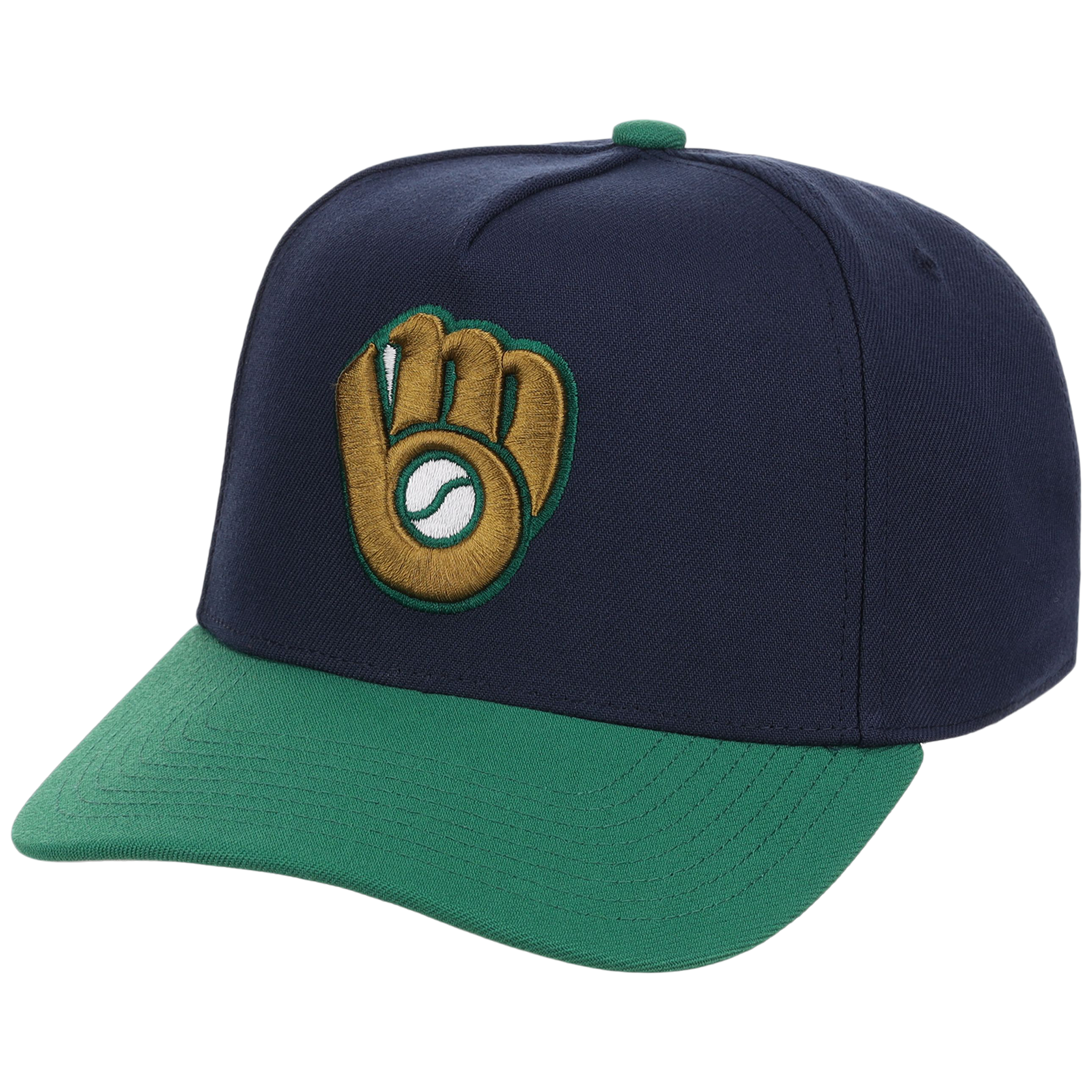 Milwaukee Brewers Mitchell & Ness MLB 'Era Flip' Heritage Series Pro Pinch - Navy/Green