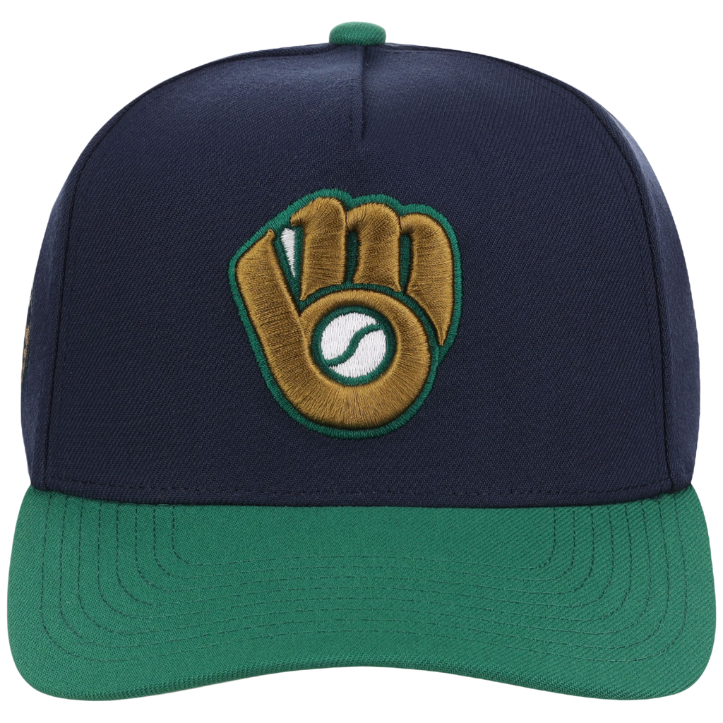 Milwaukee Brewers Mitchell & Ness MLB 'Era Flip' Heritage Series Pro Pinch - Navy/Green