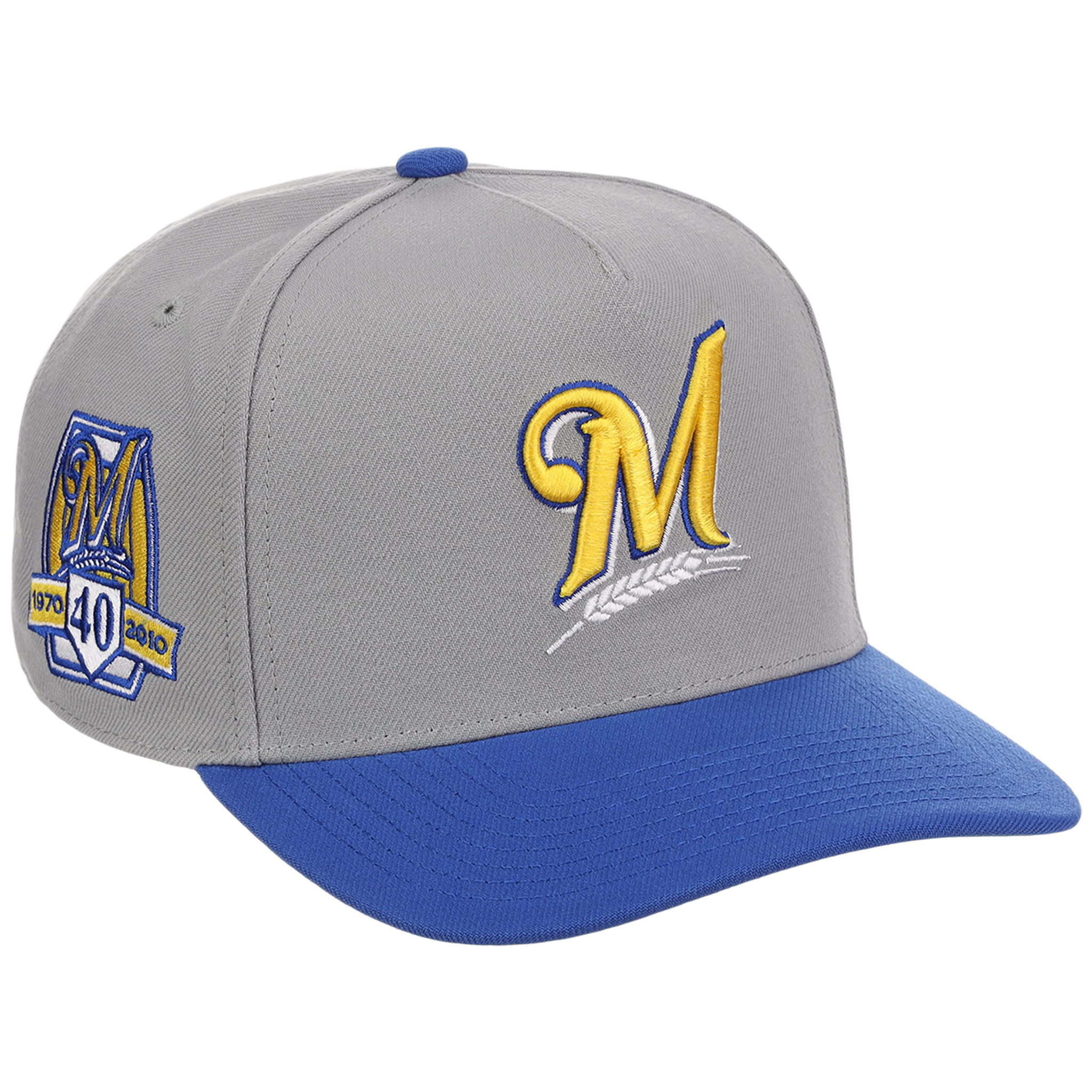 Milwaukee Brewers Mitchell & Ness MLB 'Era Flip' Heritage Series Pro Pinch - Grey/Blue