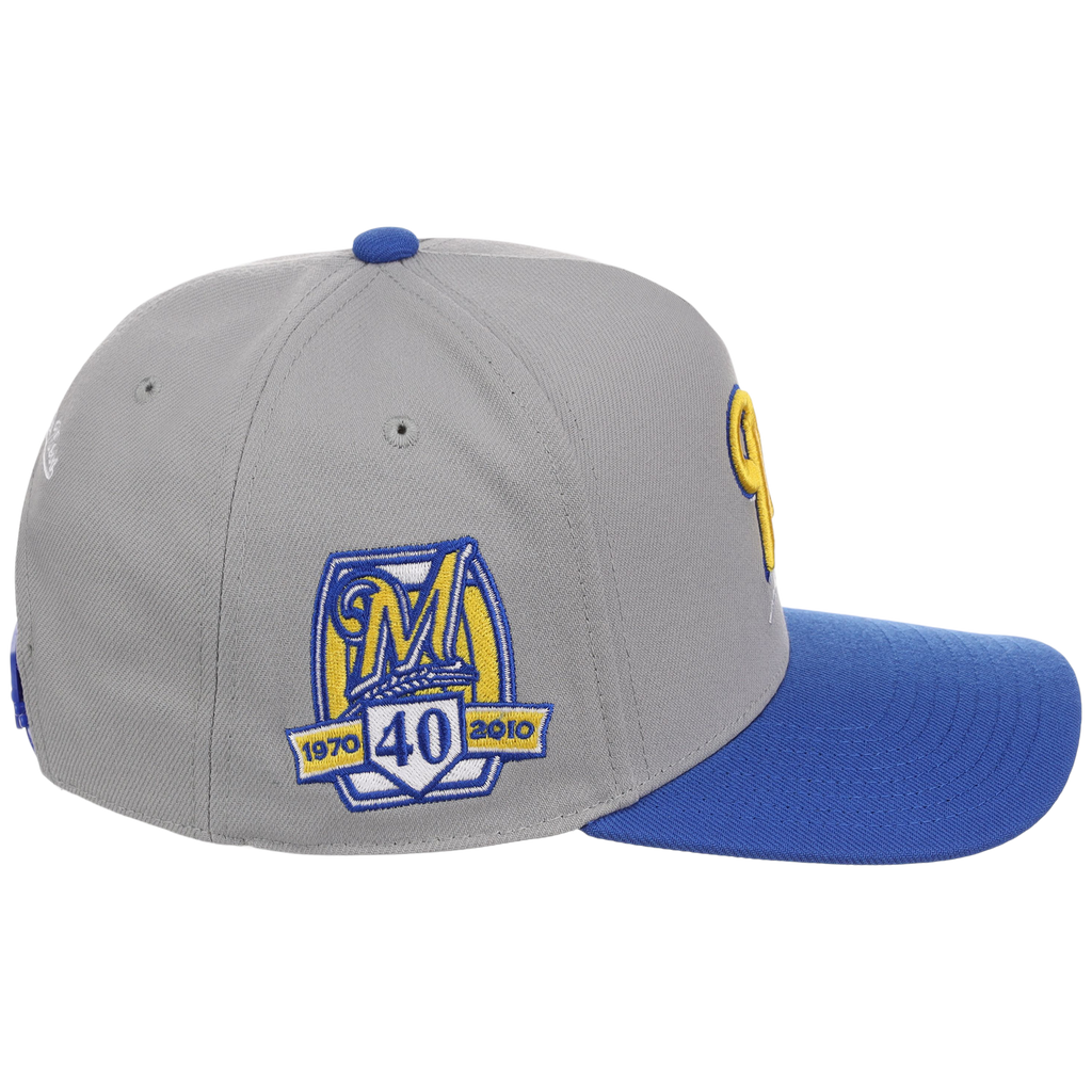 Milwaukee Brewers Mitchell & Ness MLB 'Era Flip' Heritage Series Pro Pinch - Grey/Blue