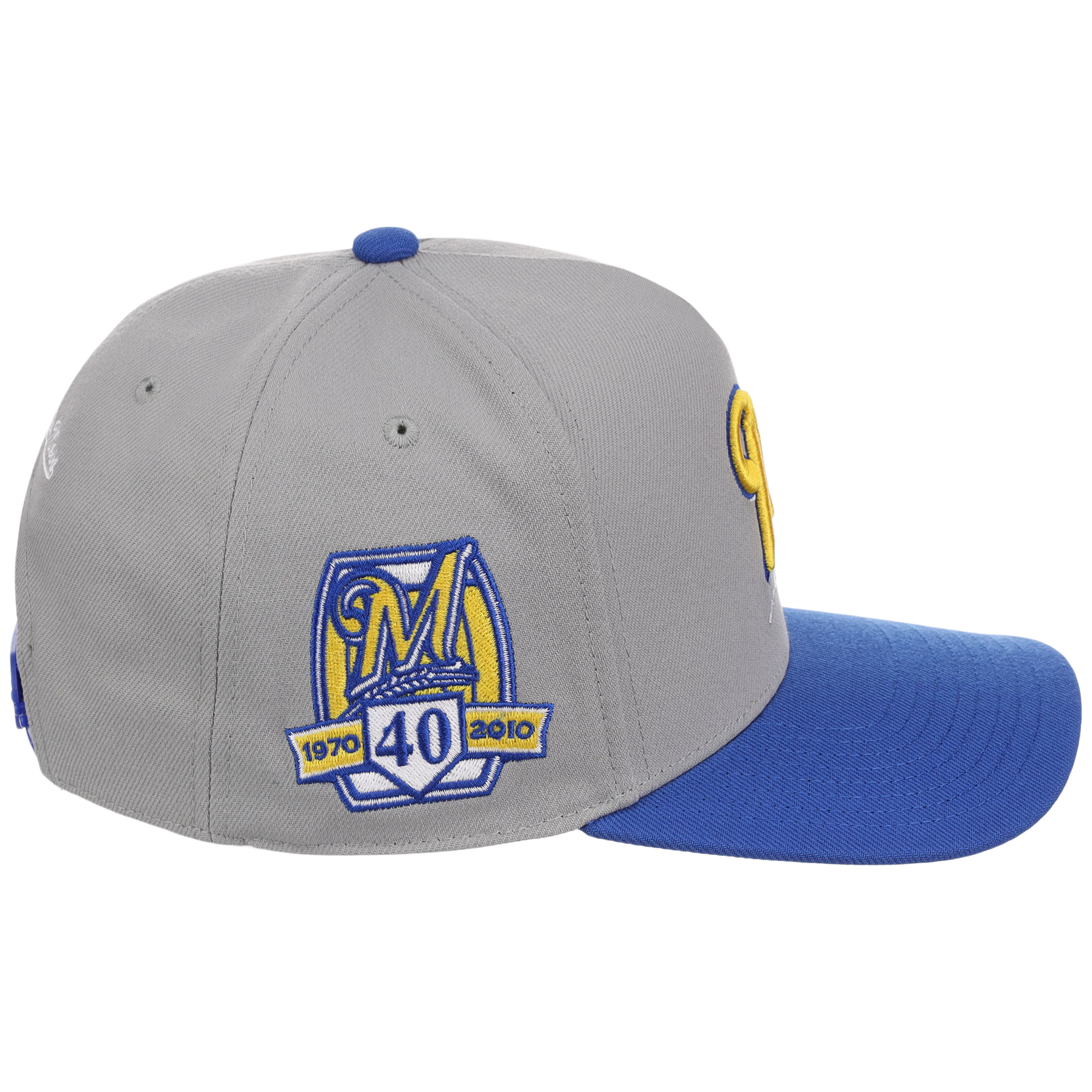 Milwaukee Brewers Mitchell & Ness MLB 'Era Flip' Heritage Series Pro Pinch - Grey/Blue