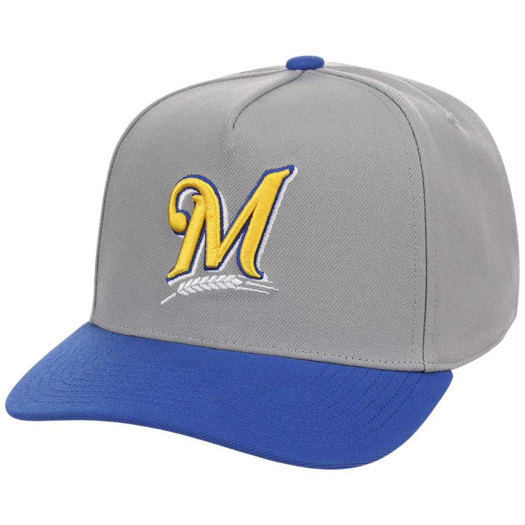 Milwaukee Brewers Mitchell & Ness MLB 'Era Flip' Heritage Series Pro Pinch - Grey/Blue