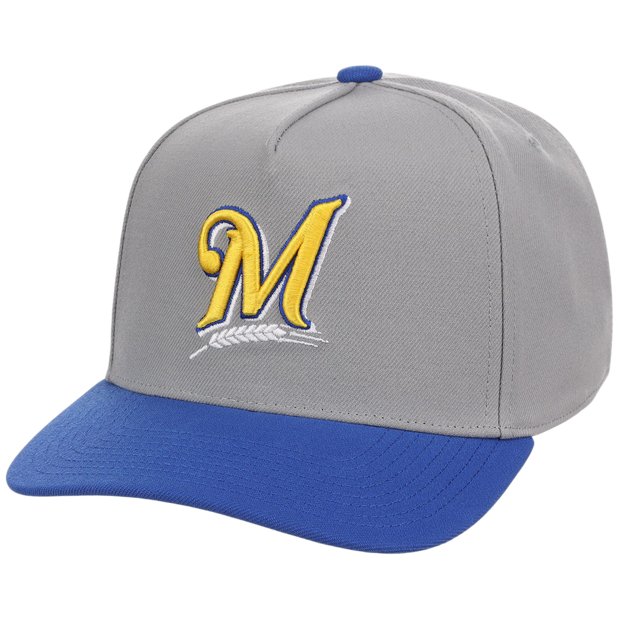 Milwaukee Brewers Mitchell & Ness MLB 'Era Flip' Heritage Series Pro Pinch - Grey/Blue