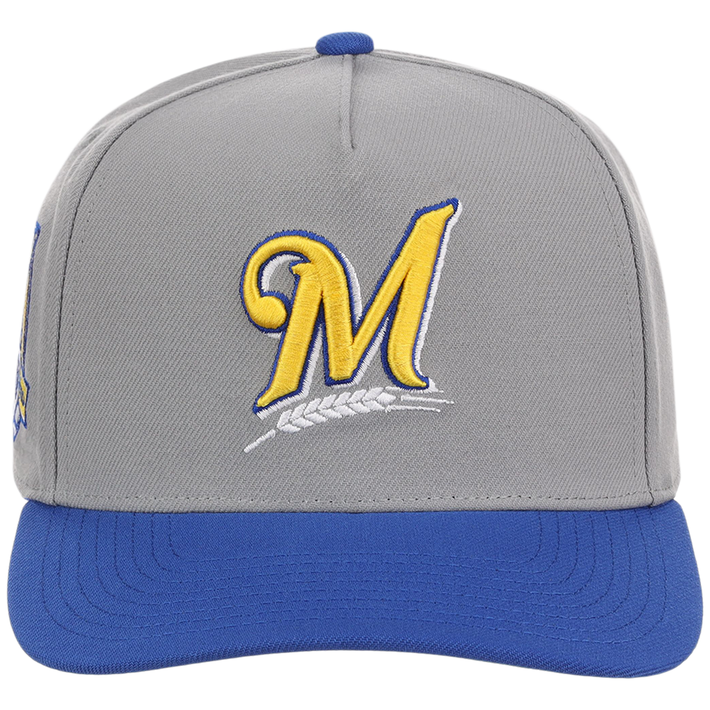 Milwaukee Brewers Mitchell & Ness MLB 'Era Flip' Heritage Series Pro Pinch - Grey/Blue