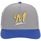 Milwaukee Brewers Mitchell & Ness MLB 'Era Flip' Heritage Series Pro Pinch - Grey/Blue