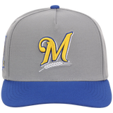 Milwaukee Brewers Mitchell & Ness MLB 'Era Flip' Heritage Series Pro Pinch - Grey/Blue