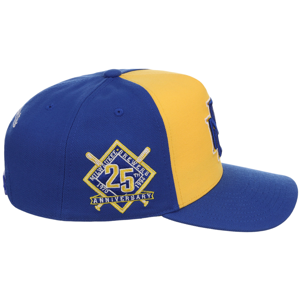 Milwaukee Brewers Mitchell & Ness MLB 'Era Flip' Heritage Series Pro Pinch - Yellow/Royal