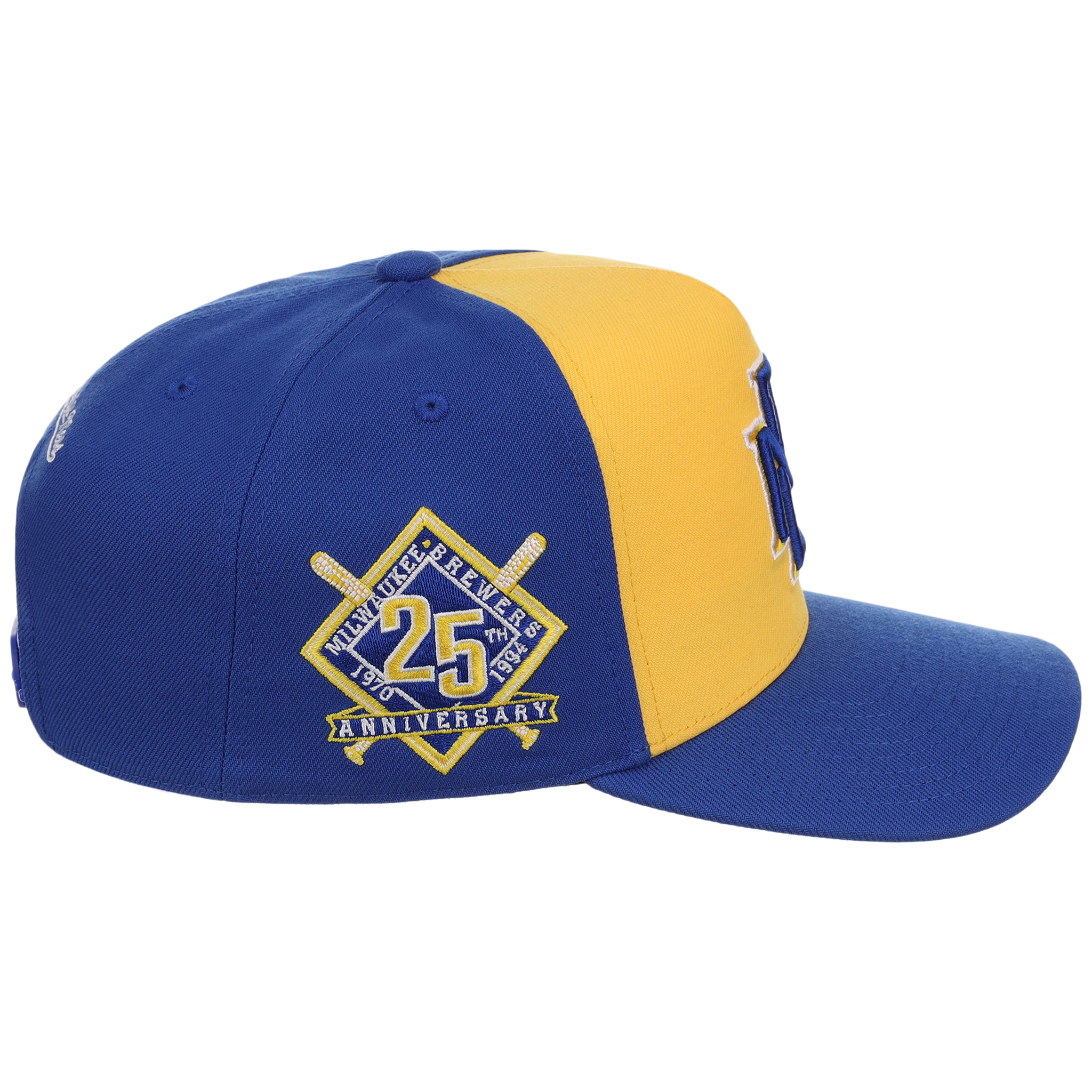 Milwaukee Brewers Mitchell & Ness MLB 'Era Flip' Heritage Series Pro Pinch - Yellow/Royal