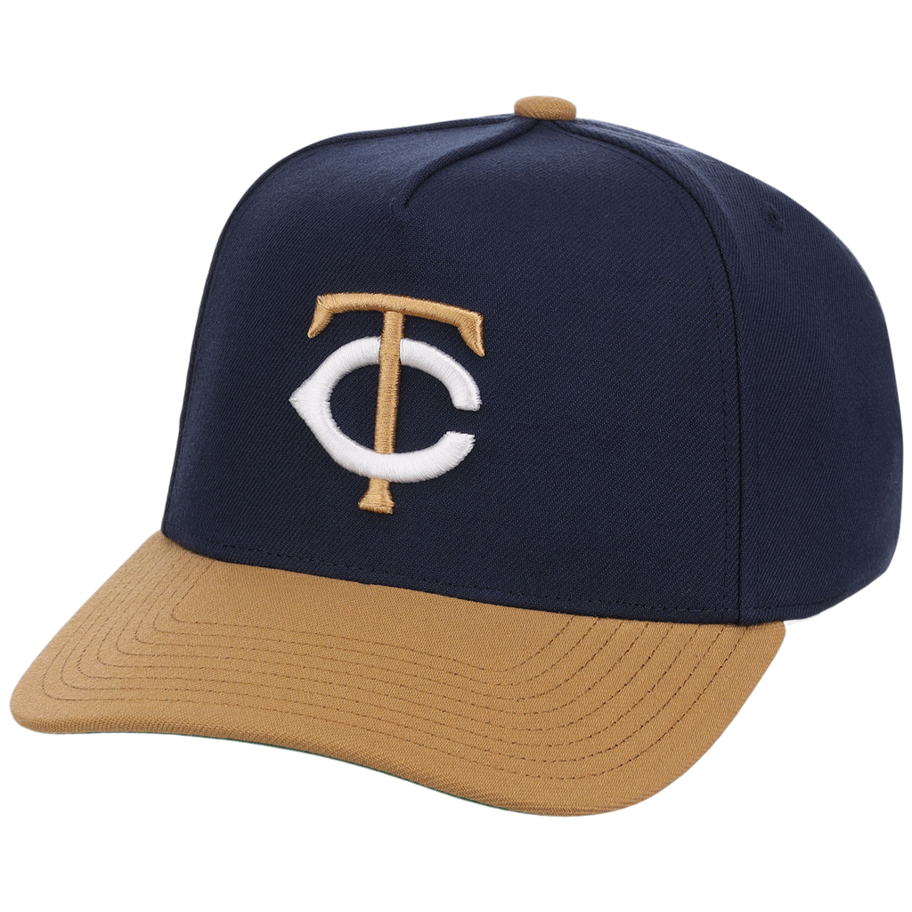 Minnesota Twins Mitchell & Ness MLB 'Era Flip' Heritage Series Pro Pinch - Navy/Tan