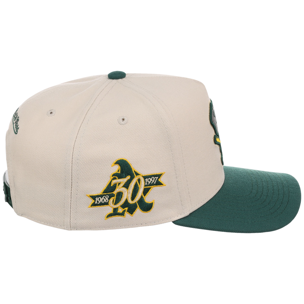 Oakland Athletics Mitchell & Ness MLB 'Era Flip' Heritage Series Pro Pinch - Cream/Darkk Green