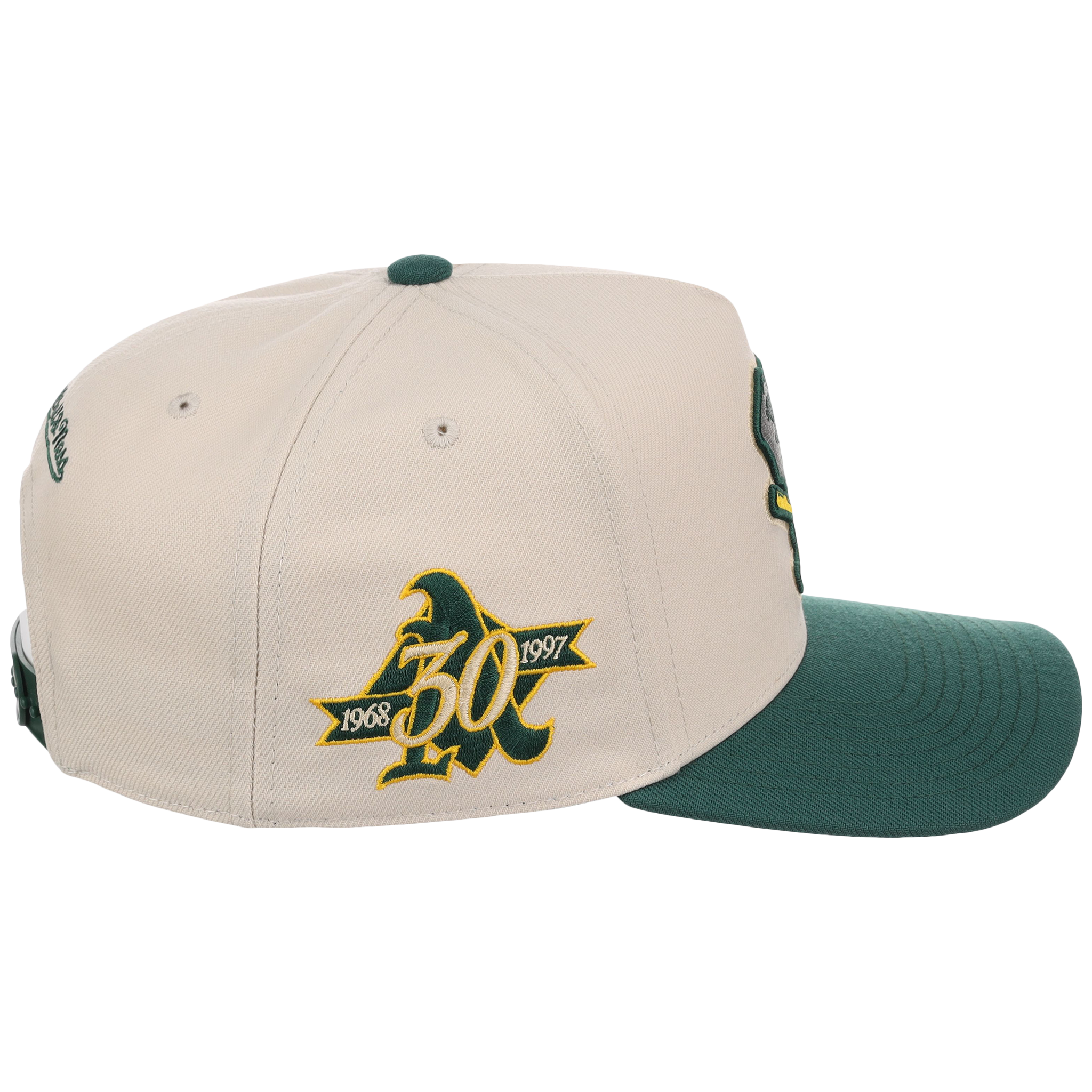 Oakland Athletics Mitchell & Ness MLB 'Era Flip' Heritage Series Pro Pinch - Cream/Darkk Green
