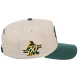 Oakland Athletics Mitchell & Ness MLB 'Era Flip' Heritage Series Pro Pinch - Cream/Darkk Green